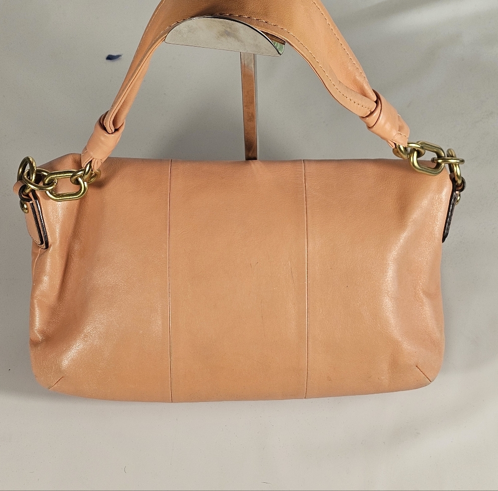 Vtg COACH Peach Leather Shoulder Bag (14755) RARE - Picture 7 of 14
